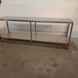 Mobile stainless steel table 